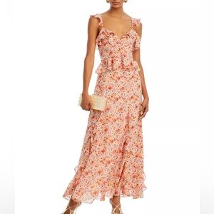 Aqua brand Floral Ruffle Maxi Dress
